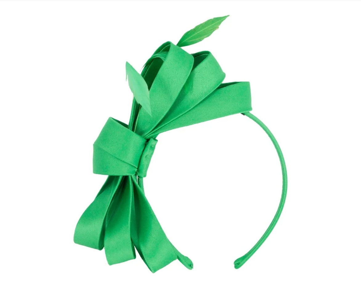 Green Bow Fascinator