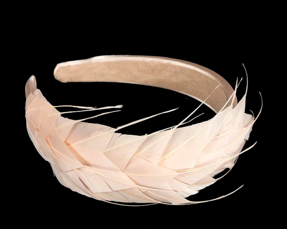 Nude Feather Fascinator