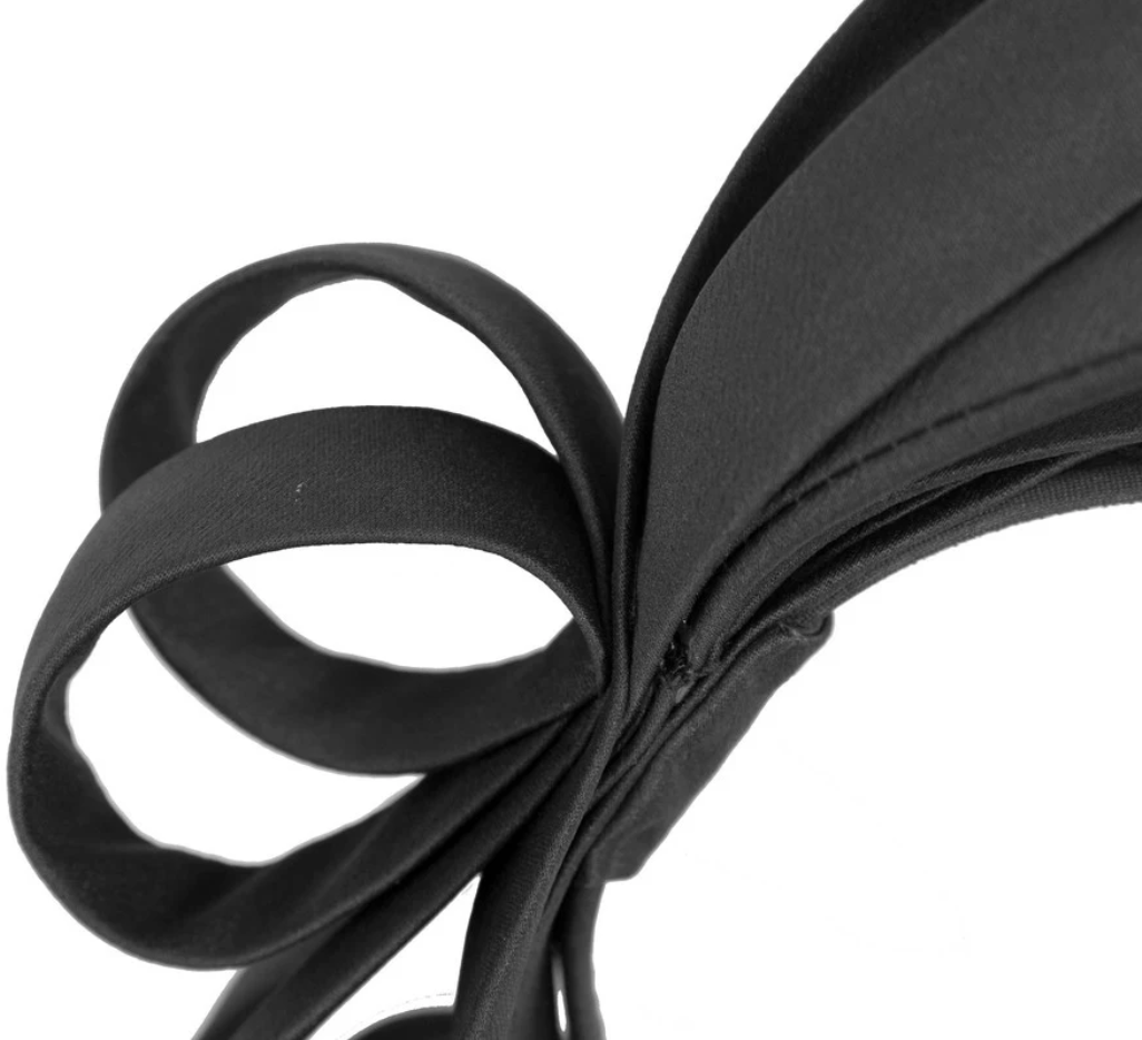 Black Satin Bow Fascinator