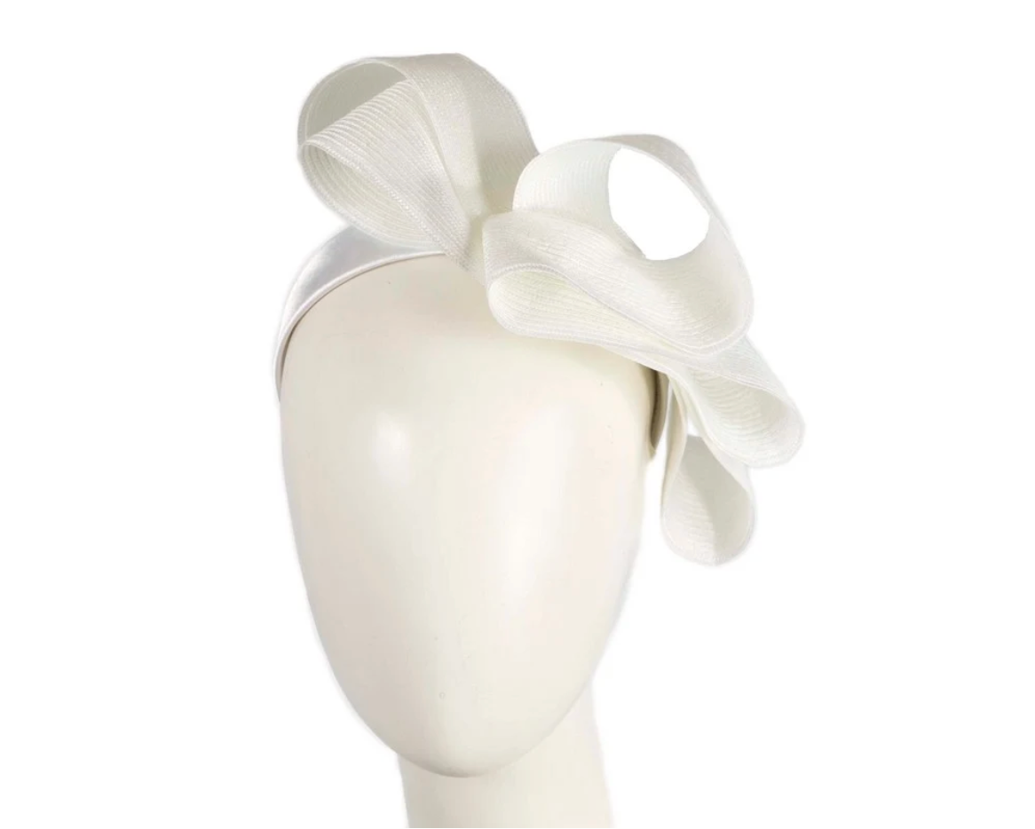 White Loop Fascinator