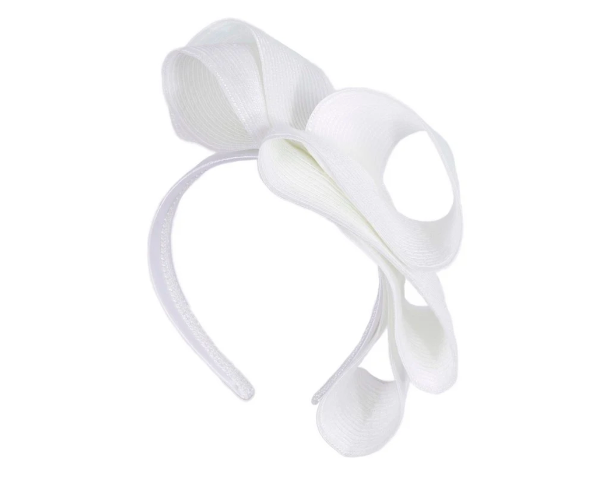 White Loop Fascinator