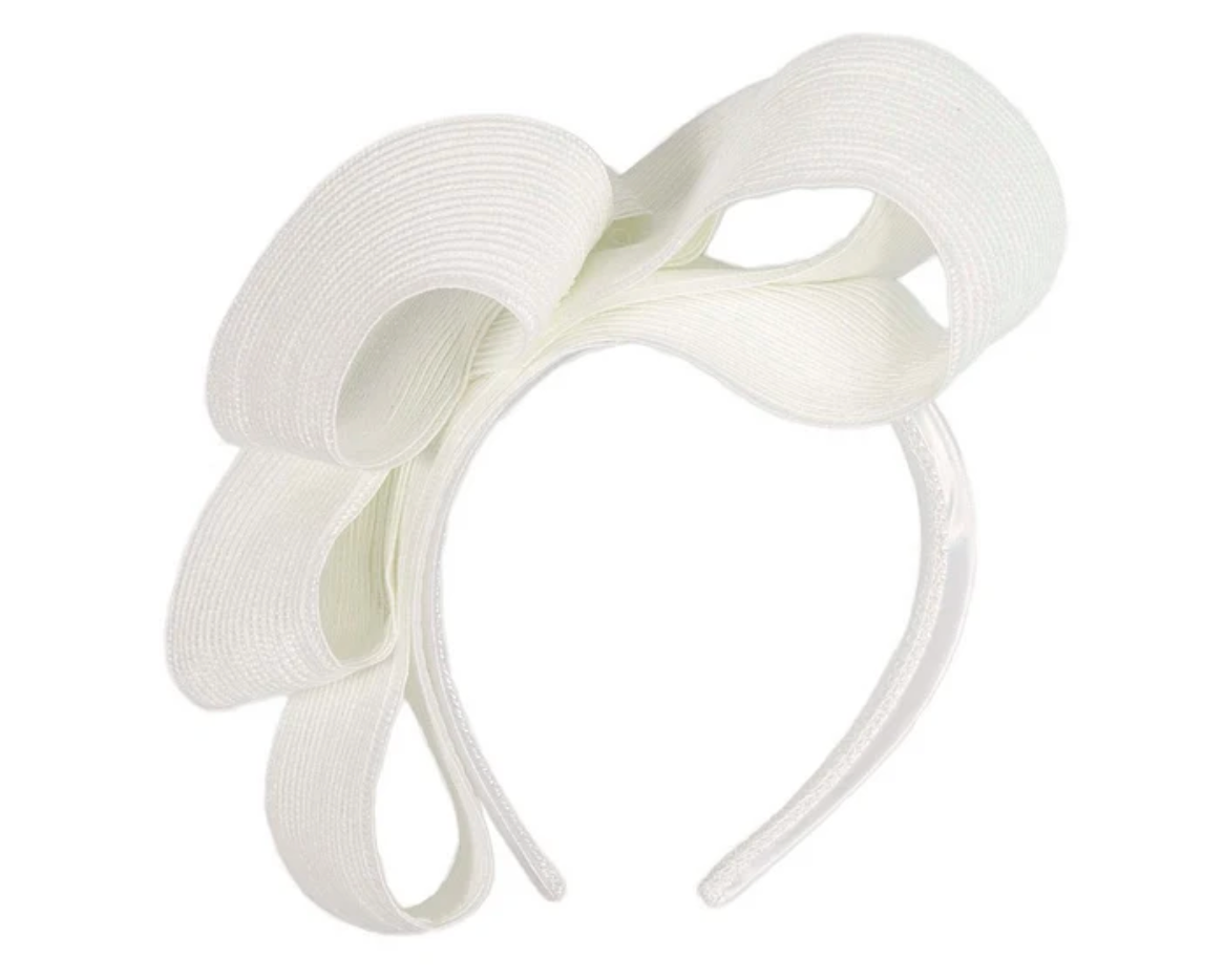 White Loop Fascinator