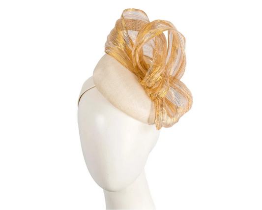 Cream Pillbox Fascinator