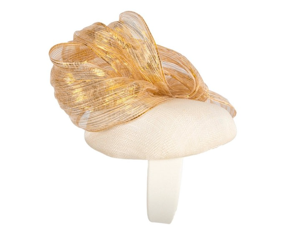 Cream Pillbox Fascinator