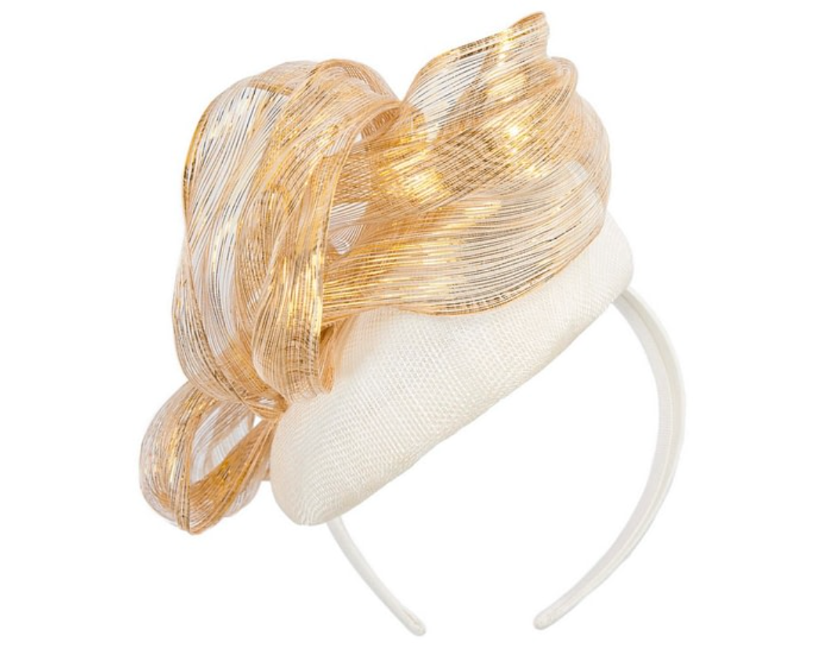 Cream Pillbox Fascinator