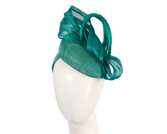 Teal Pillbox Fascinator