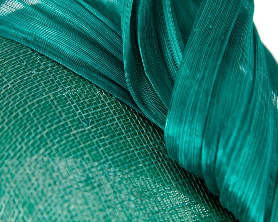 Teal Pillbox Fascinator
