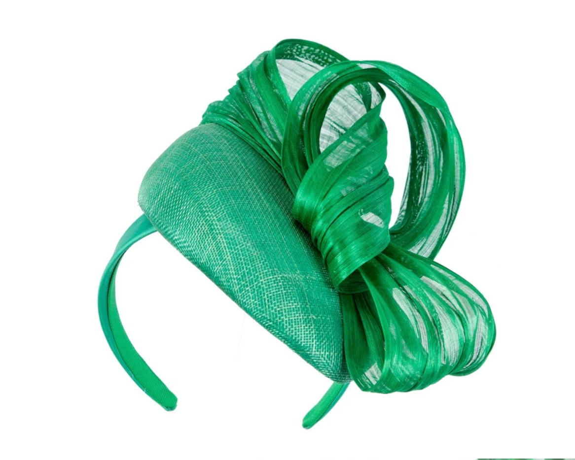 Green Pillbox Fascinator