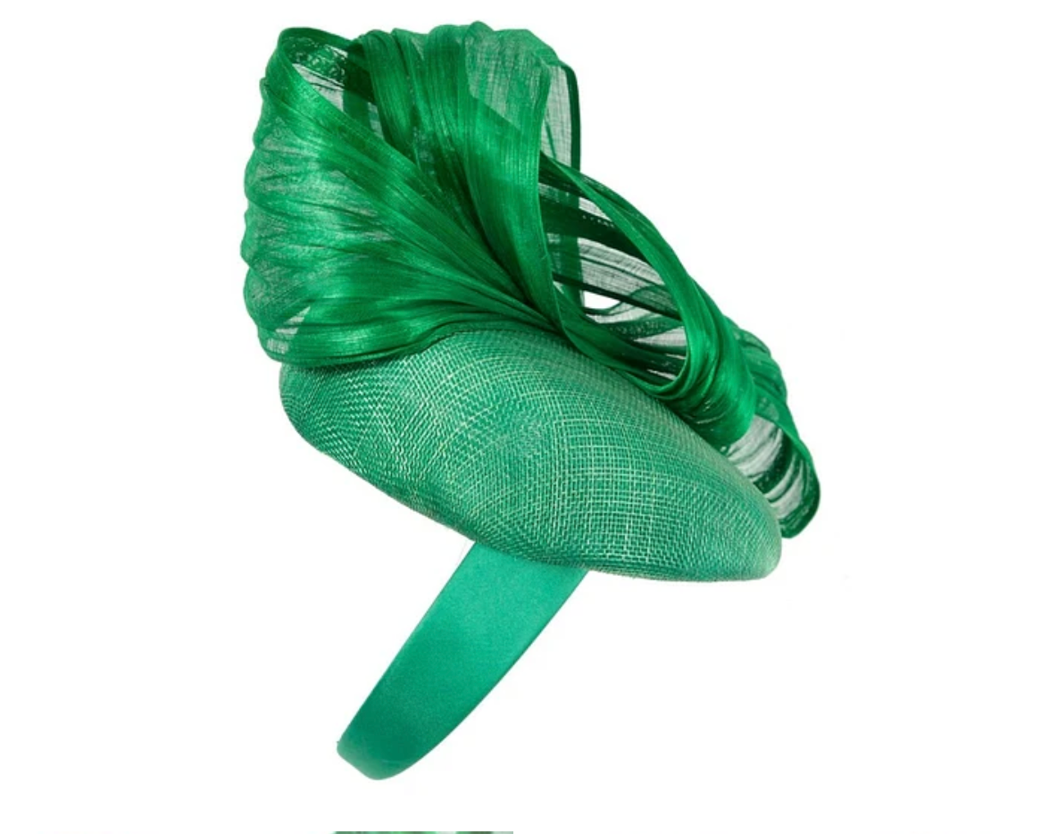 Green Pillbox Fascinator