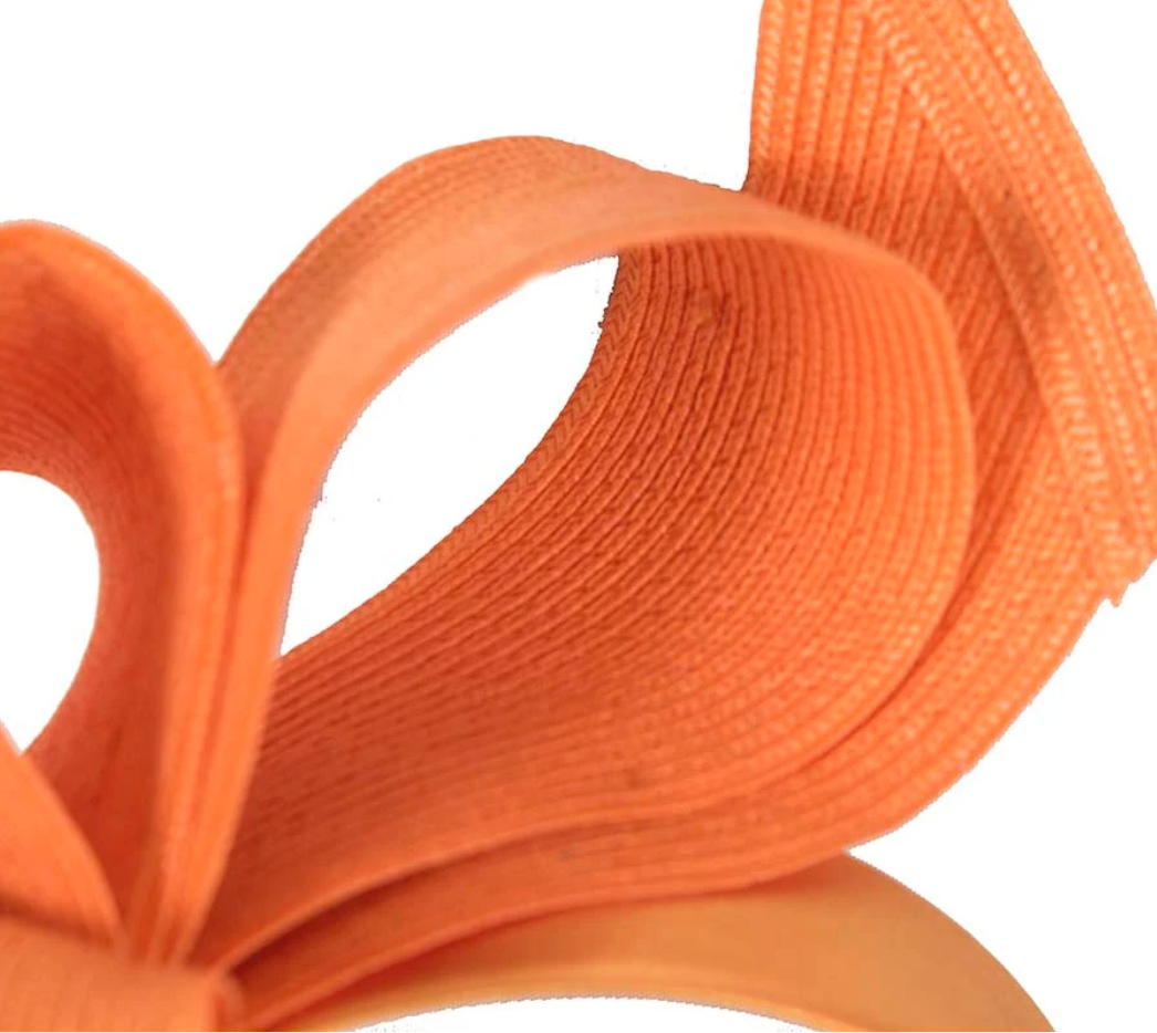 Large Orange Bow Fascinator