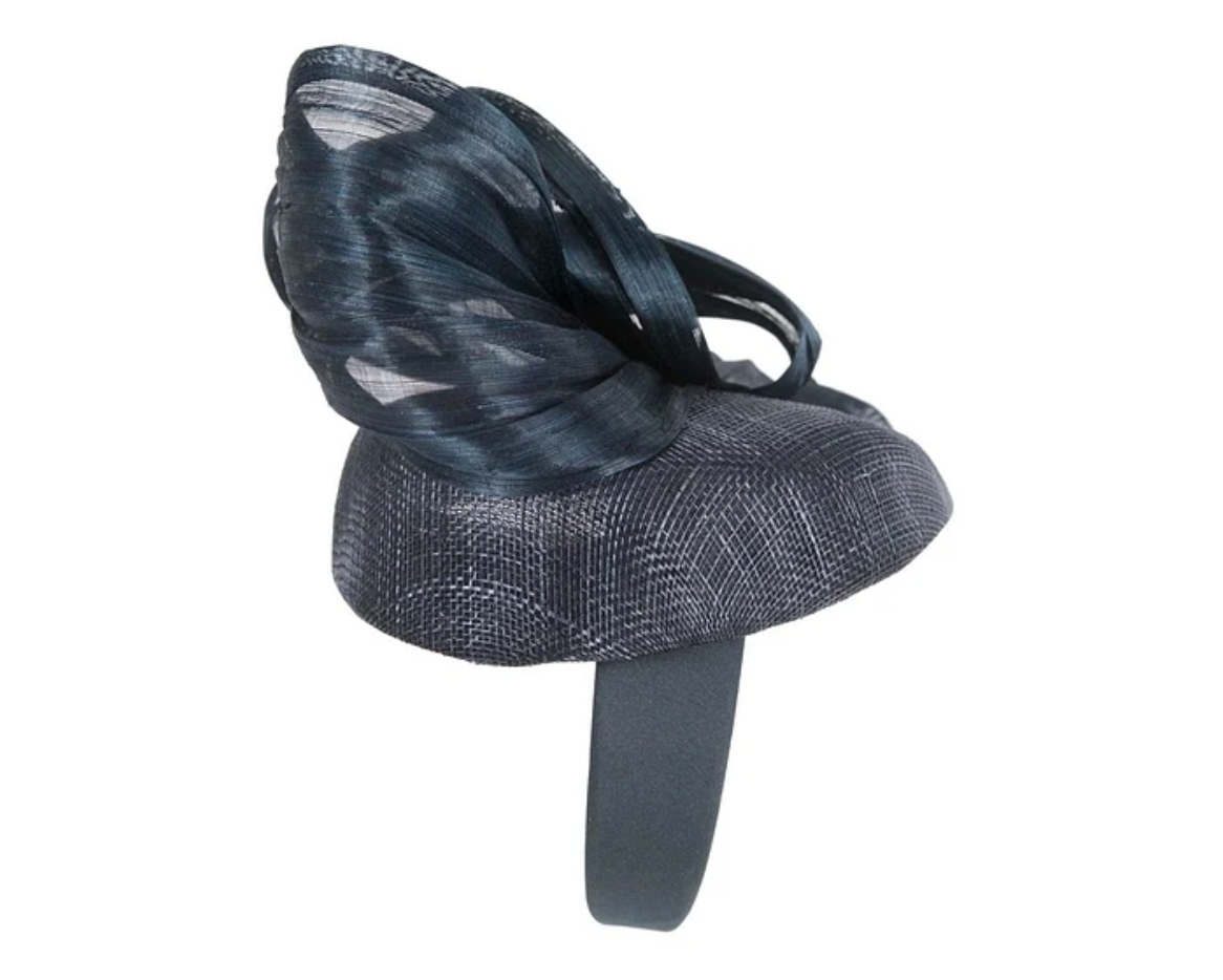 Navy Pillbox Fascinator