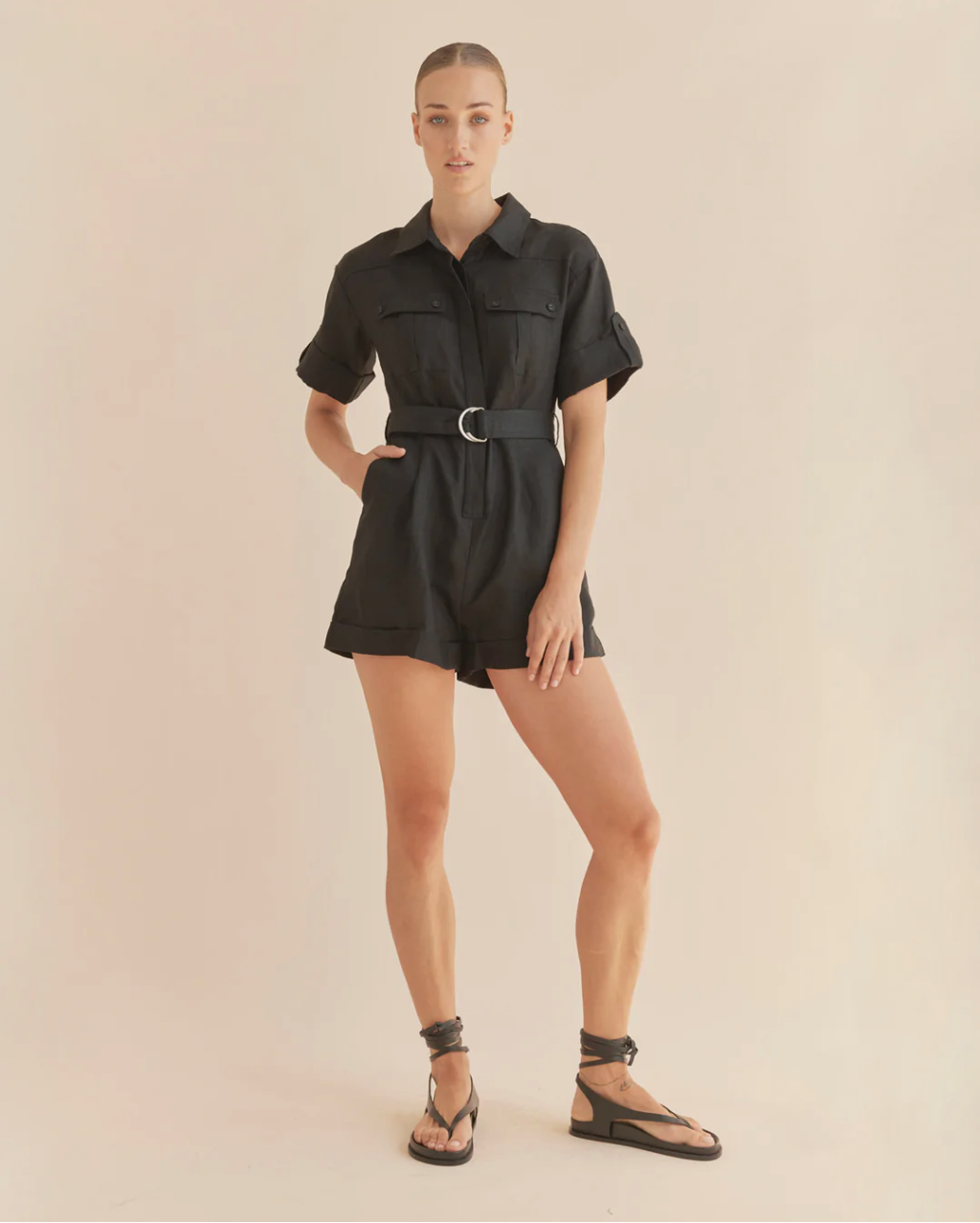 Surreal Playsuit Black