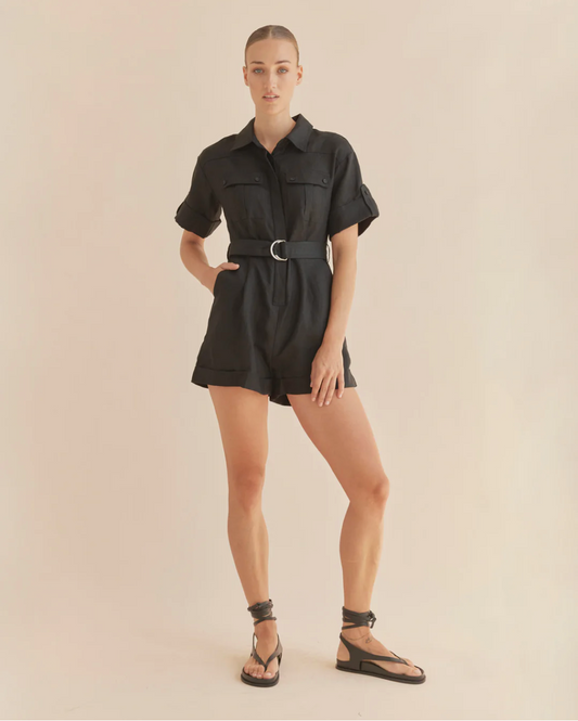 Surreal Playsuit Black