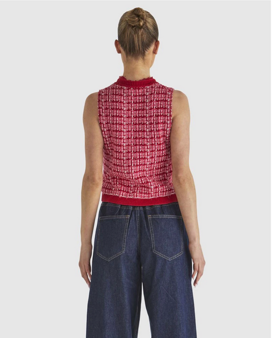 Kinetic Knit Tank Pink