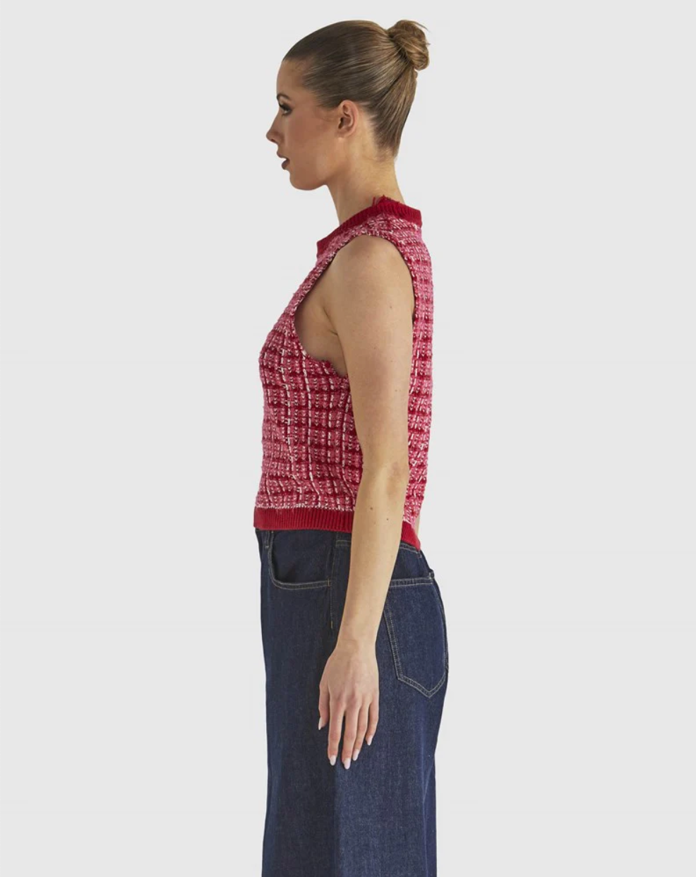 Kinetic Knit Tank Pink