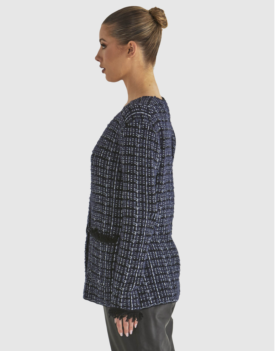 Beverley Knit Cardi Navy