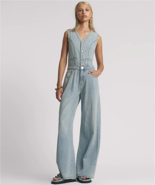 Love Machine Jumpsuit Soft Blue