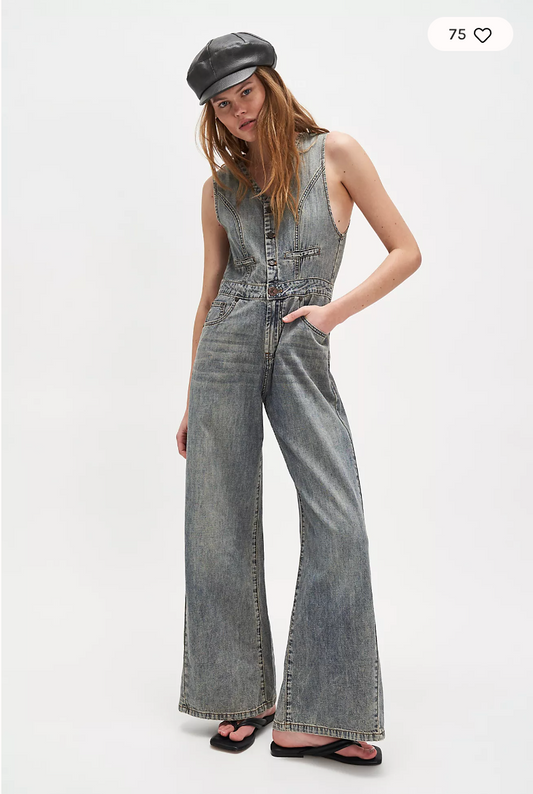 Love Machines Jumpsuit Blu Love