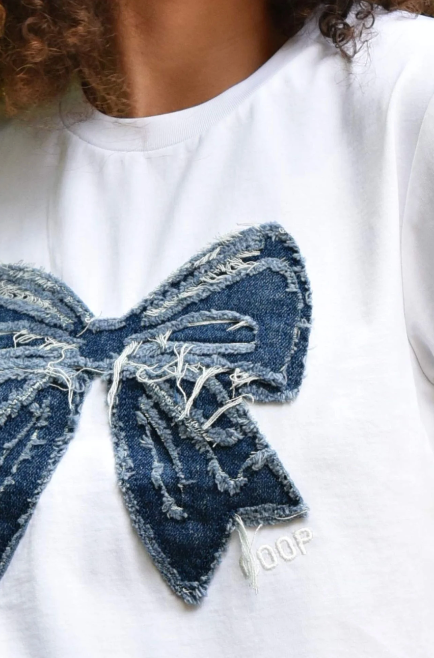 Simply Bowtiful Tee Denim