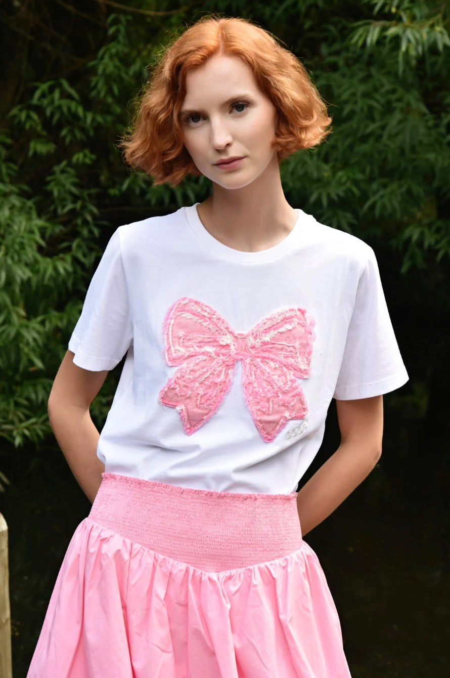 Simply Bowtiful Tee Pink