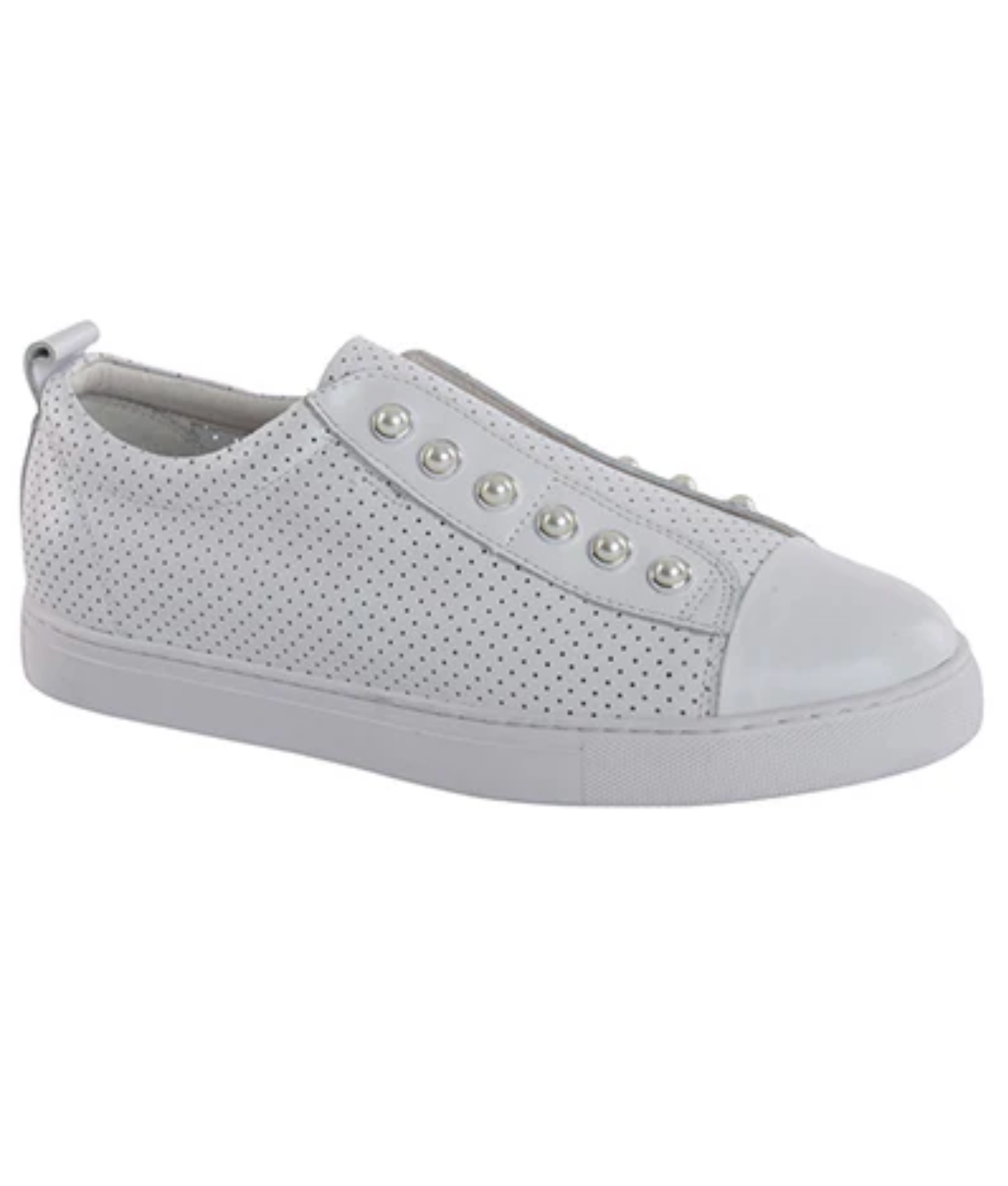 Pearl Sneaker in Perforated White