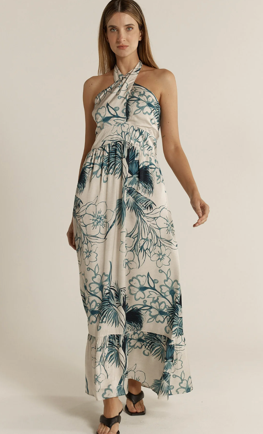 Solstice Palms Halter Dress