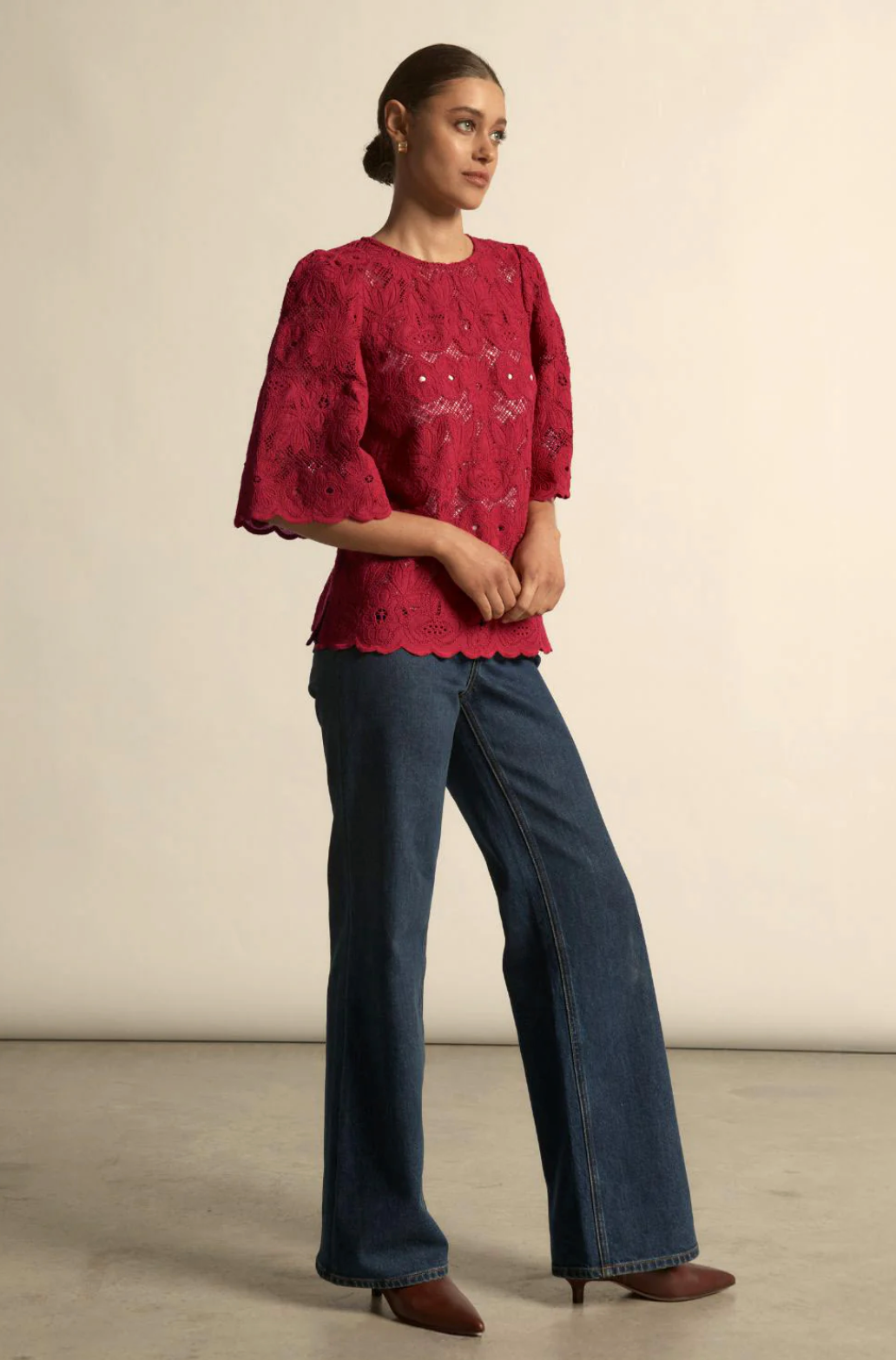 Glisten Top Raspberry