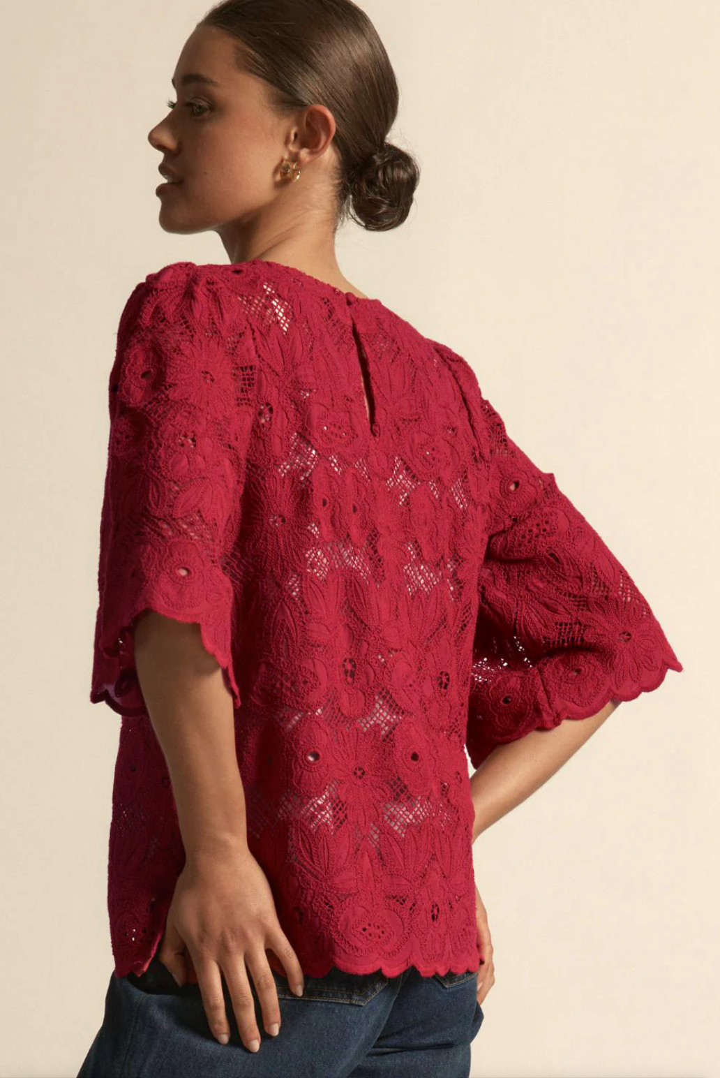 Glisten Top Raspberry