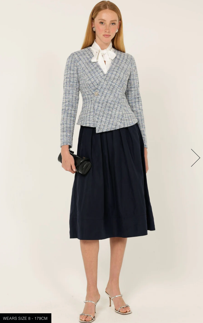 Pleated A Line Skirt