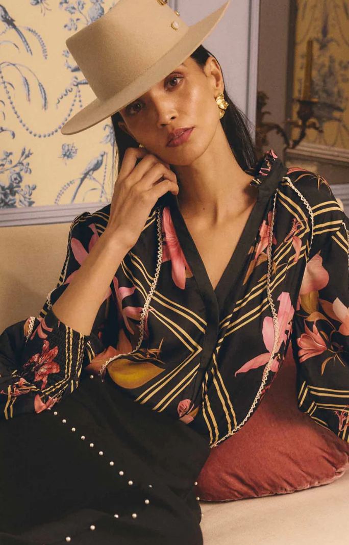 Illusion Printed Blouse