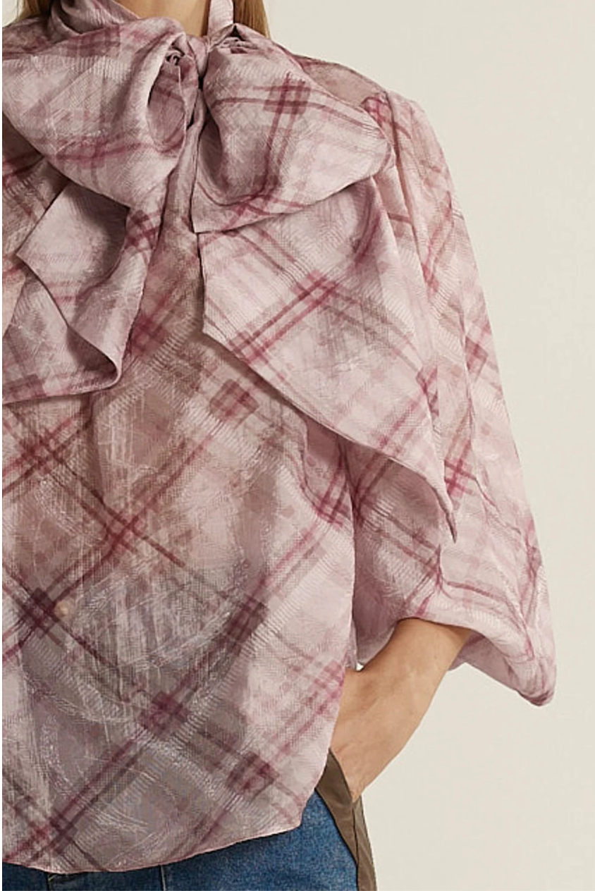 Eve Pussybow Blouse Orchid