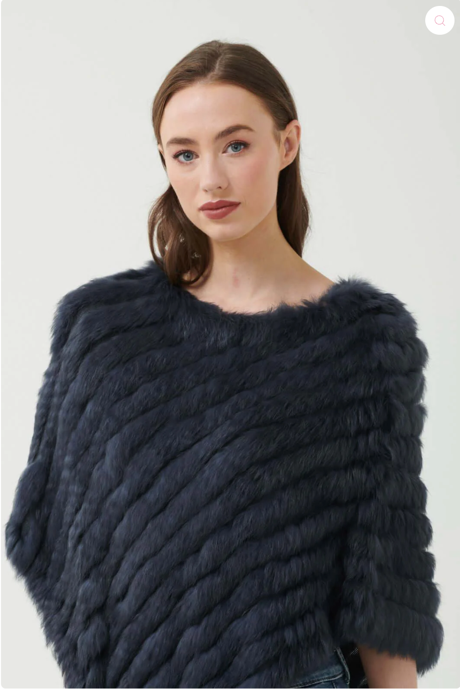 Fur Poncho Midnight