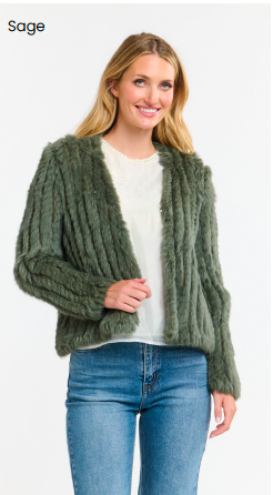 Fur Jacket Sage