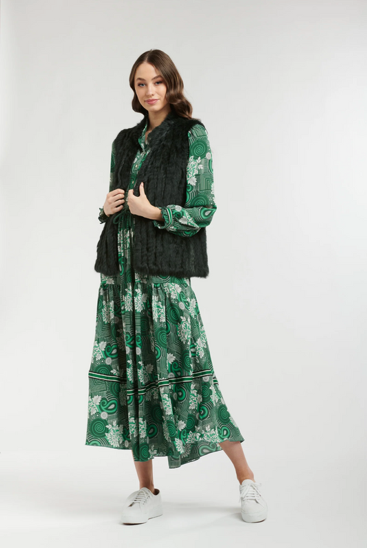 Fur Vest Hunter Green
