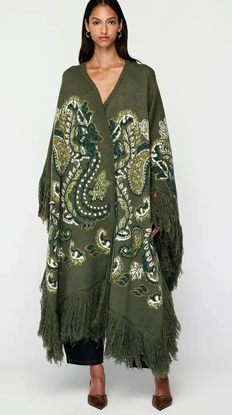 Sylva Jacquard Poncho