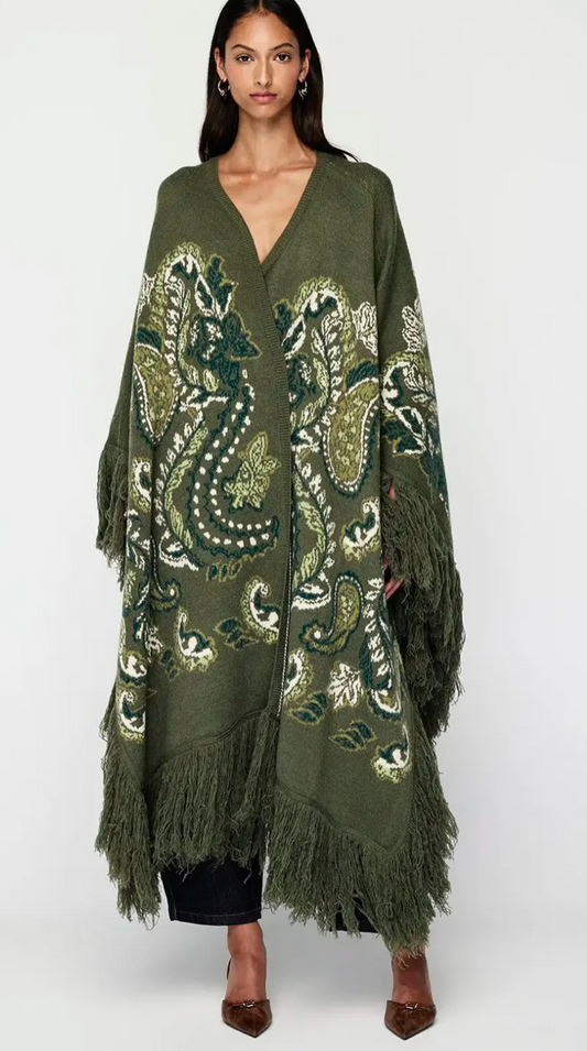 Sylva Jacquard Poncho