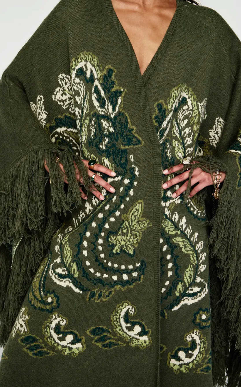 Sylva Jacquard Poncho