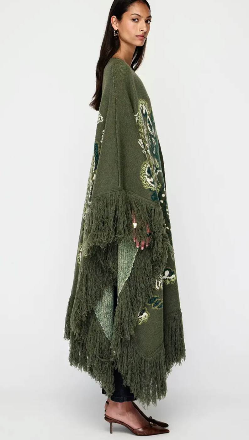 Sylva Jacquard Poncho