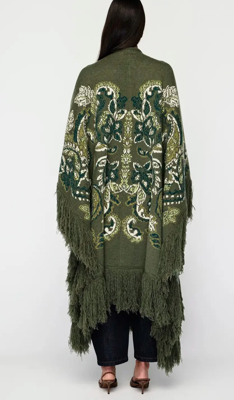 Sylva Jacquard Poncho