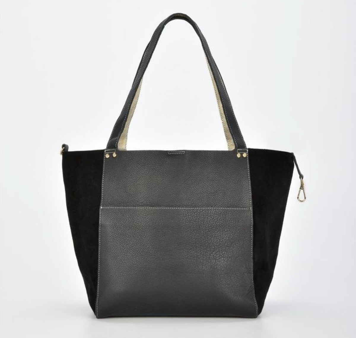 Phoenix Suede Hobo Bag Black/Silver