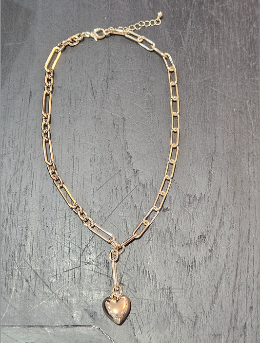 Heart Pendant Fob Necklace