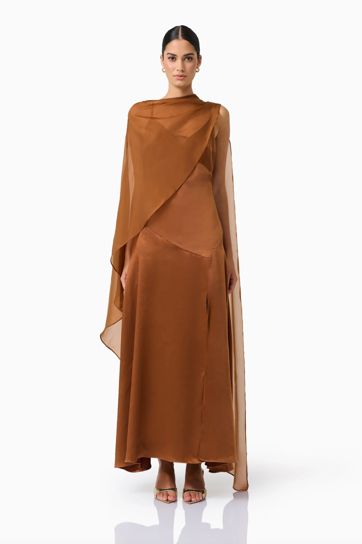 Zimelle Cape Gown Bronze