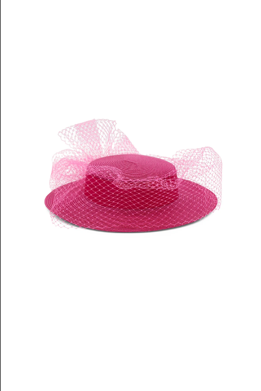 Danika Boater Hot Pink