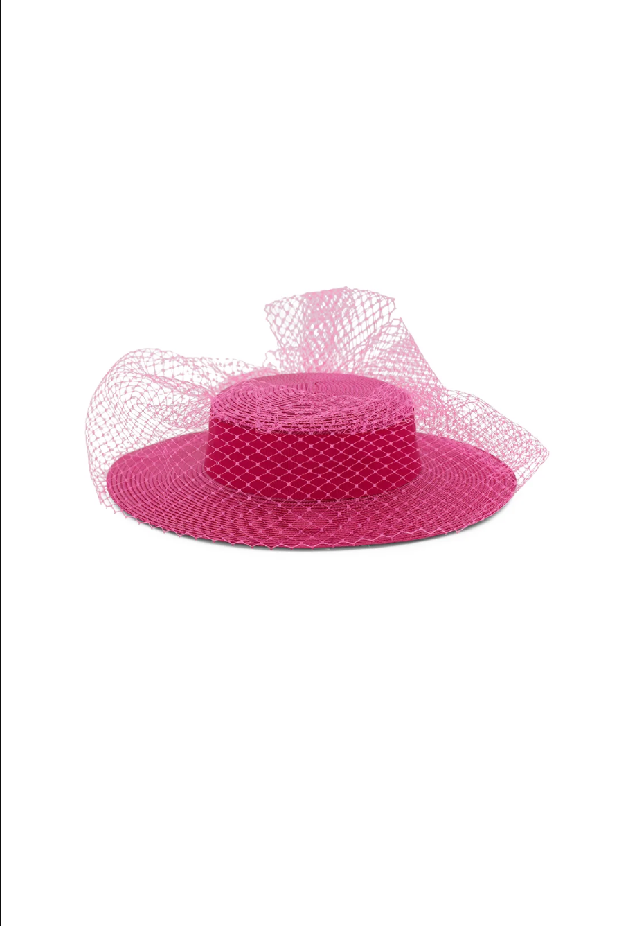 Danika Boater Hot Pink