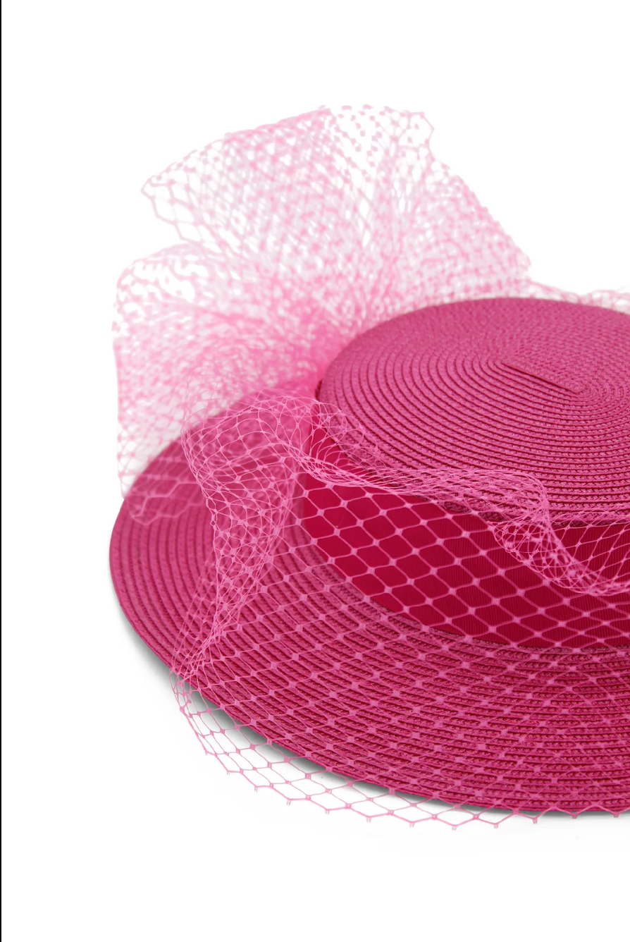 Danika Boater Hot Pink