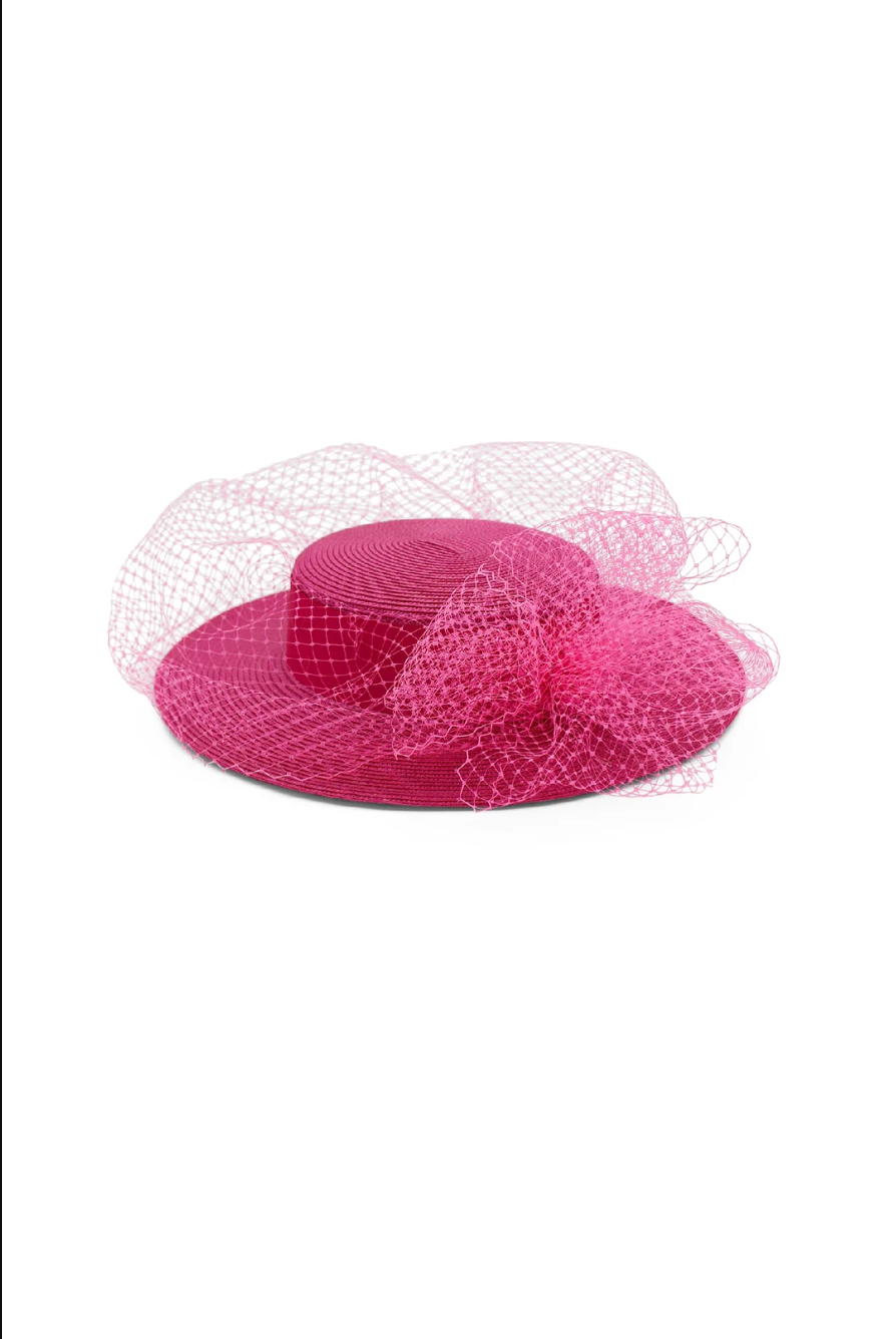 Danika Boater Hot Pink