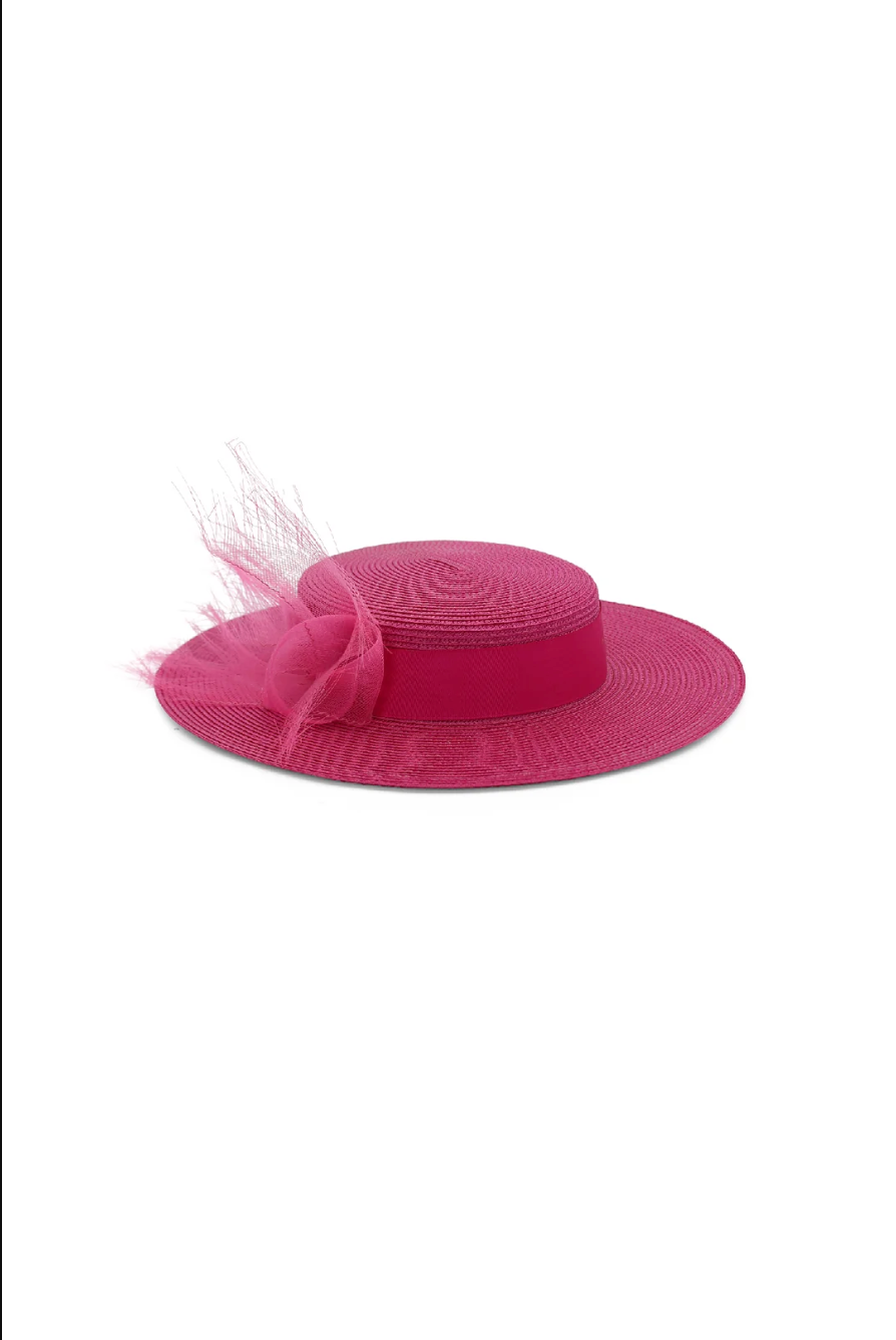 Nala Boater Hot Pink