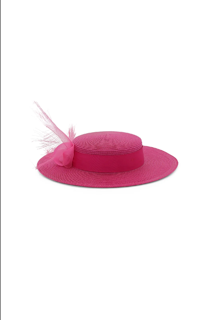 Nala Boater Hot Pink
