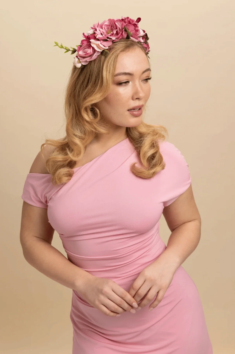 Dori Fascinator Hot Pink