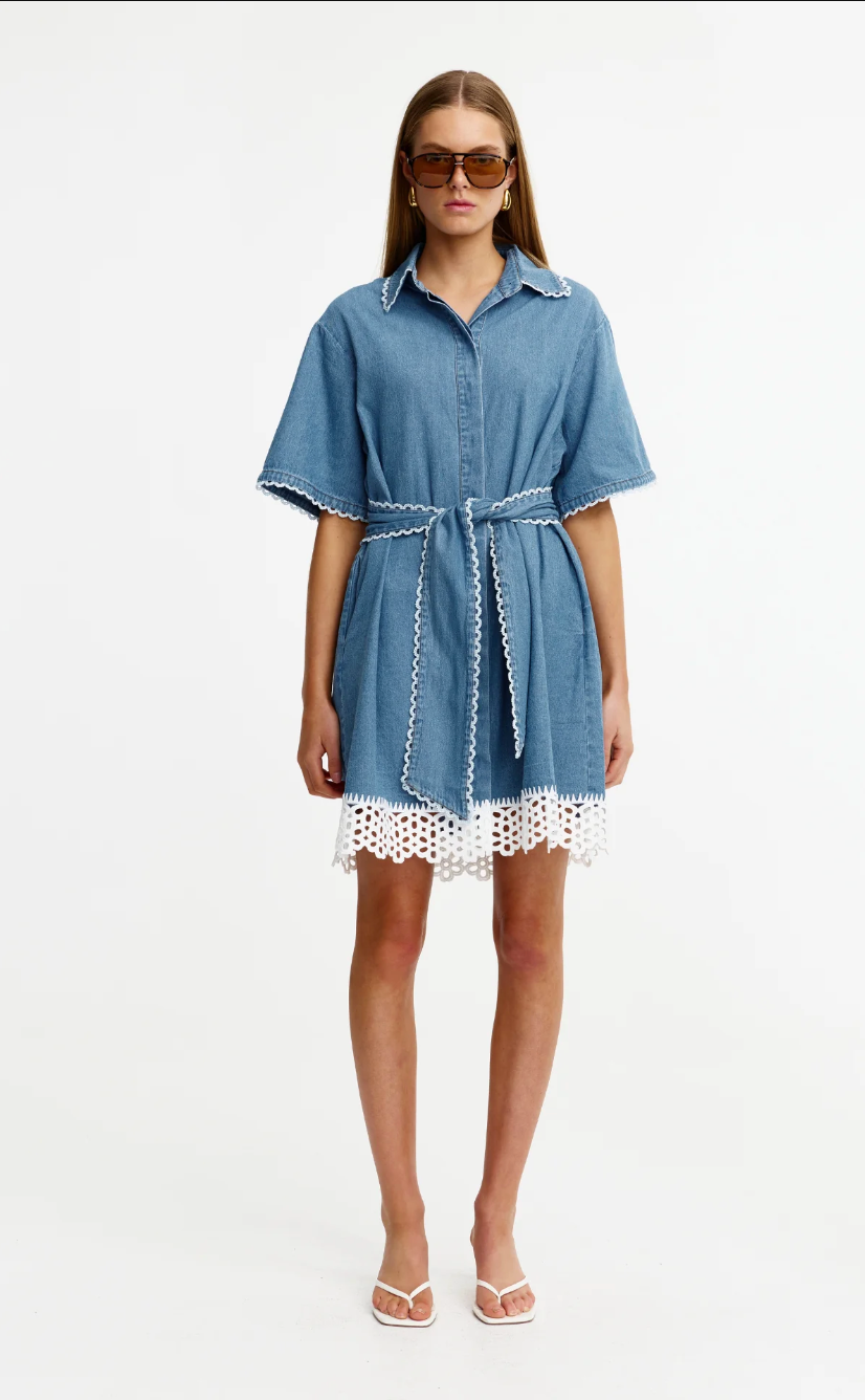Sierra Mini Dress Vintage Denim